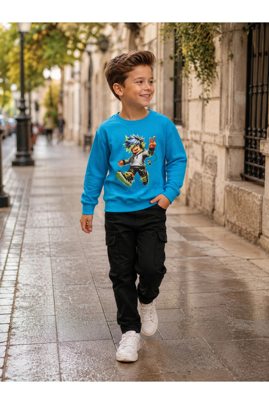 sweatshirt met speelse print