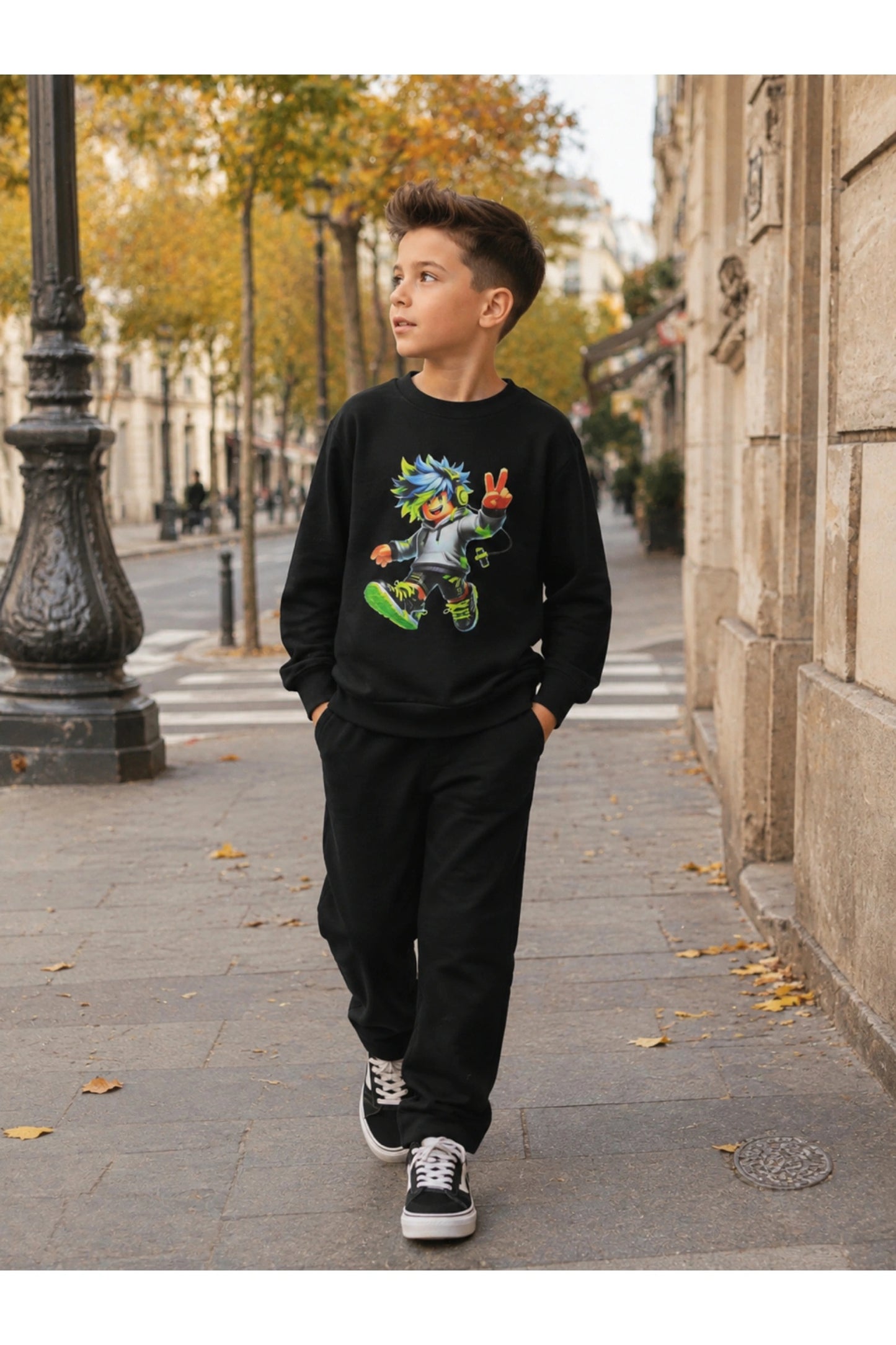 sweatshirt met speelse print
