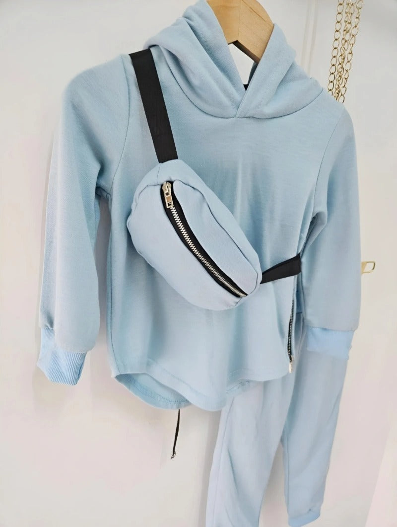 Sweatshirt met capuchon, rits en 'Banana Boy'-tas