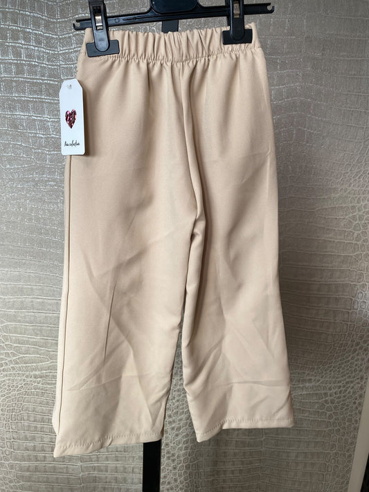 Wide Leg Broek met Gouden Knoop