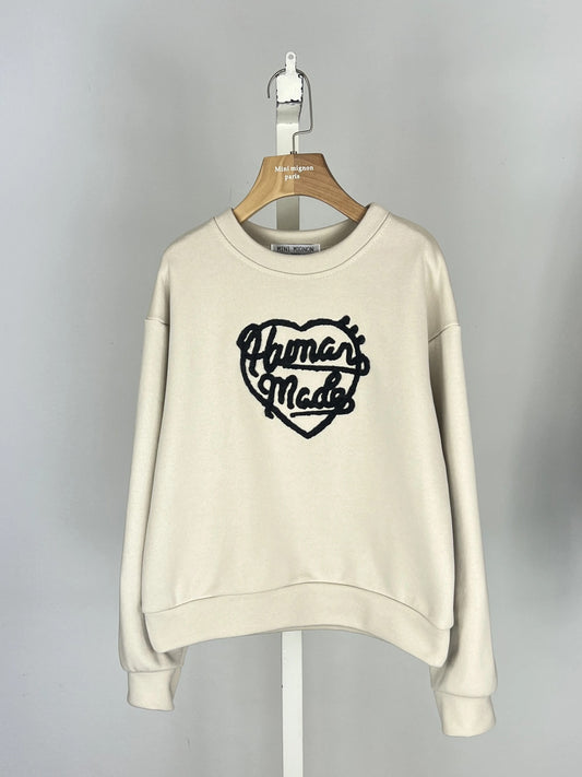 Katoenen sweatshirt met reliëfpatroon